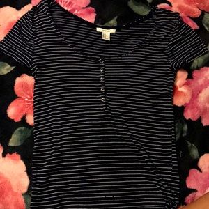Forever 21 Tops - Blue striped shirt Forever 21 Tops - Blue striped shirt